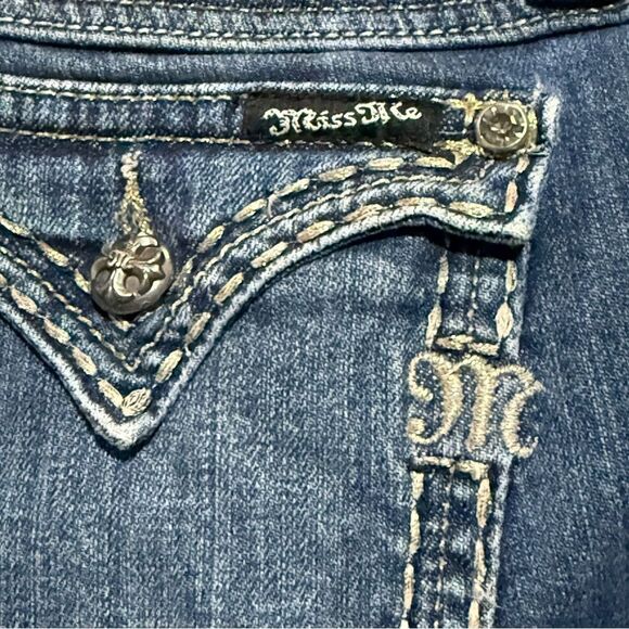 Miss Me 34 JES179SL Skinny comfort Jeans Flap Pocket Embroidered - Picture 11 of 13